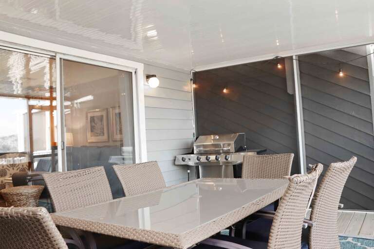 Screened Deck with Dining and Gas Grill