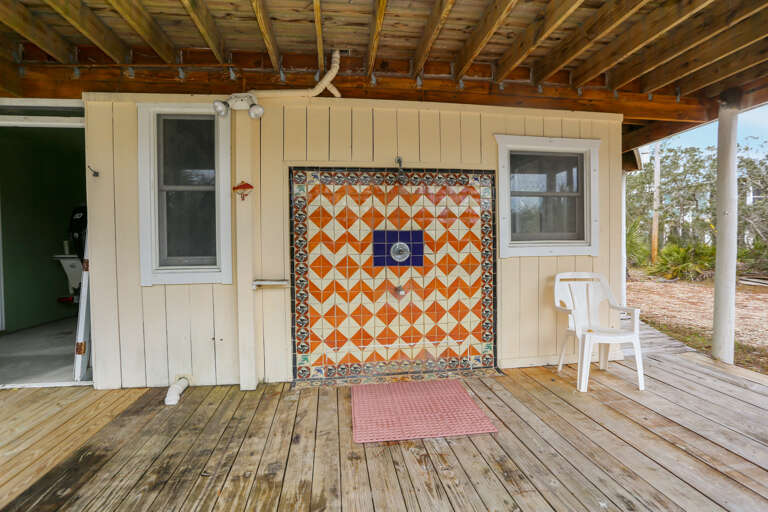 Outdoor Shower Under House