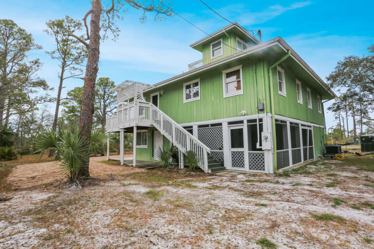 Stairway to Main Entrance & Screened Room Under House