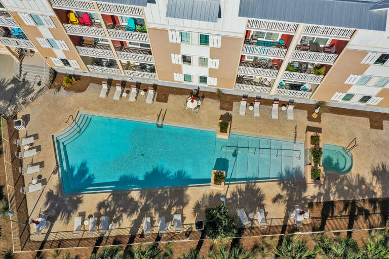 Aerial View of Community Pool & Hot Tub