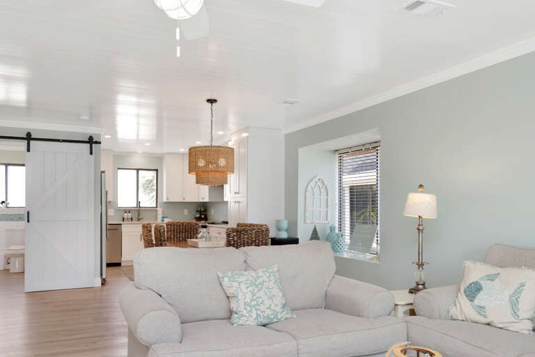 Living Area and Half Bathroom
