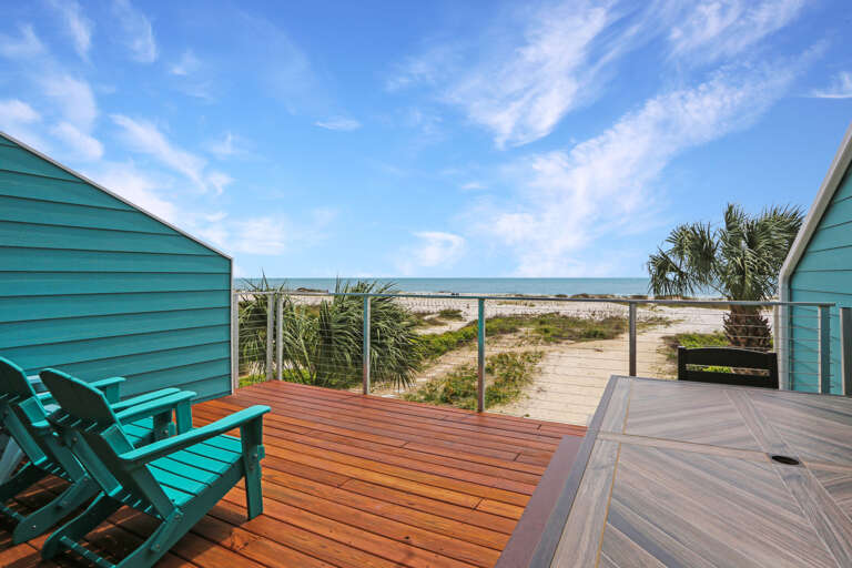 Gulf Front Deck with Dining Table Gulf Front Deck with Dining Table