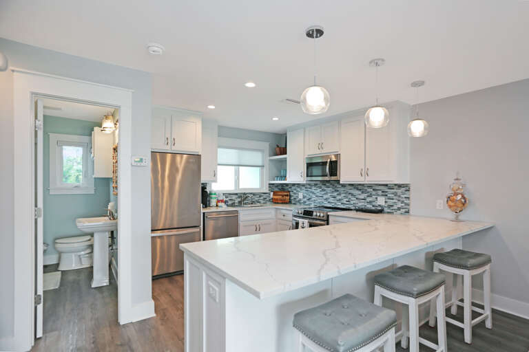 Kitchen with Bar Seating Kitchen with Bar Seating