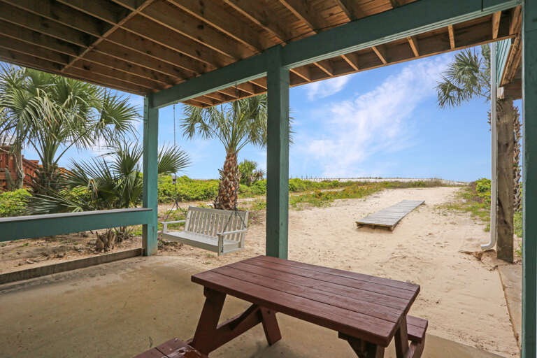 Picnic Table Under House