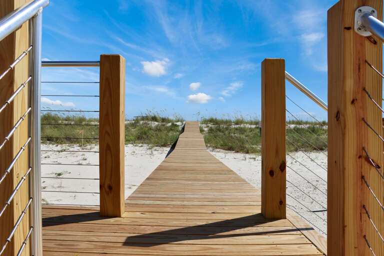 Boardwalk Connects the Beach to Deck Boardwalk Connects the Beach to Deck