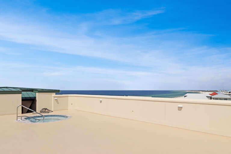 Rooftop Hot Tub with Beach View