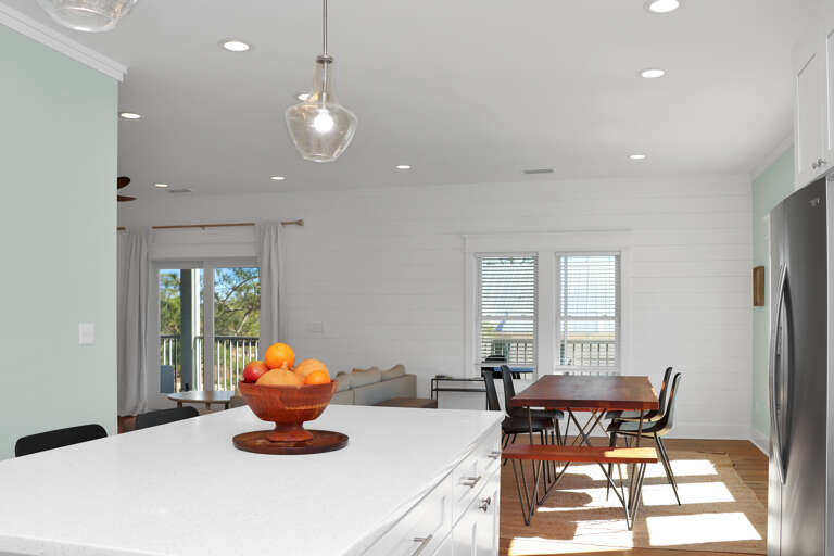 Kitchen Island and Dining Area