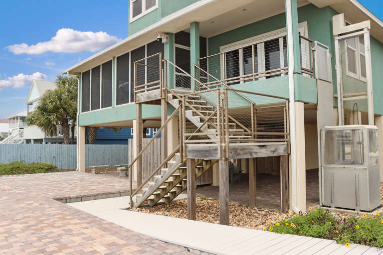 Ground Access to Main Floor Deck