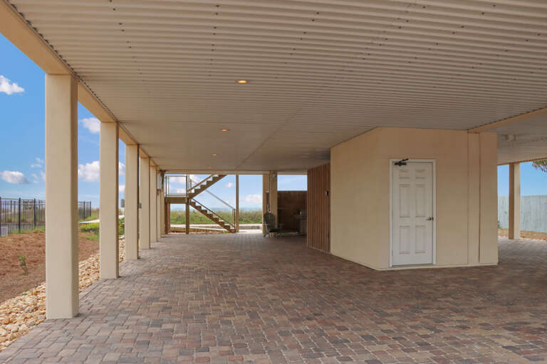 Covered Parking on Second Side
