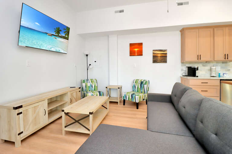 Dolphin Daze Hideaway - Living Room with Sitting Area