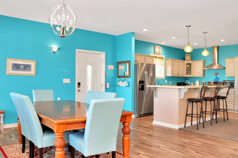 Dining Area and Kitchen with Bar Seating