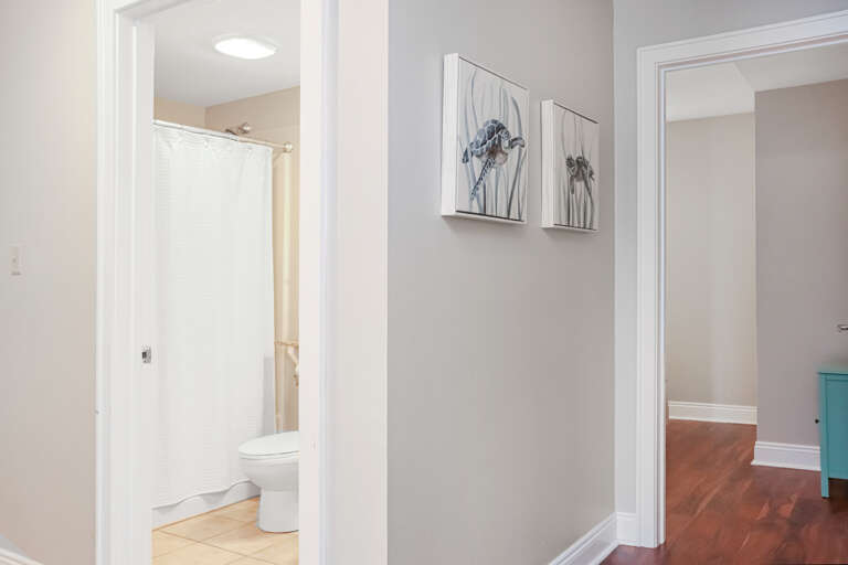 Full Bath and Bedroom in the Hallway Full Bath and Bedroom in the Hallway