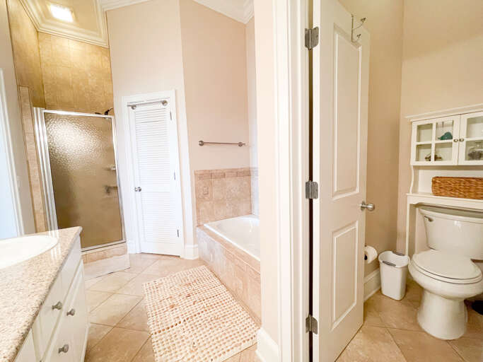 Bedroom 1 - Full Bath Shower and Tub