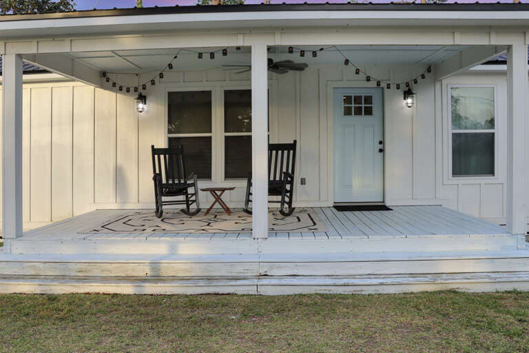 Large Front Porch with Rocking Chairs