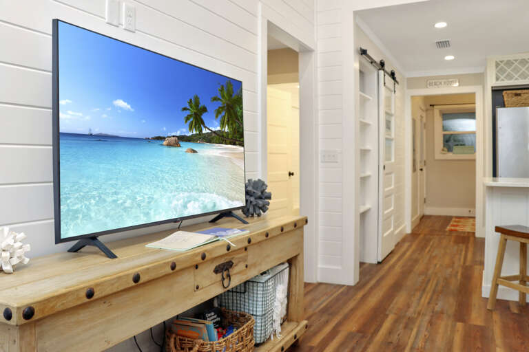 Living Area on One Side and Bedrooms on Other