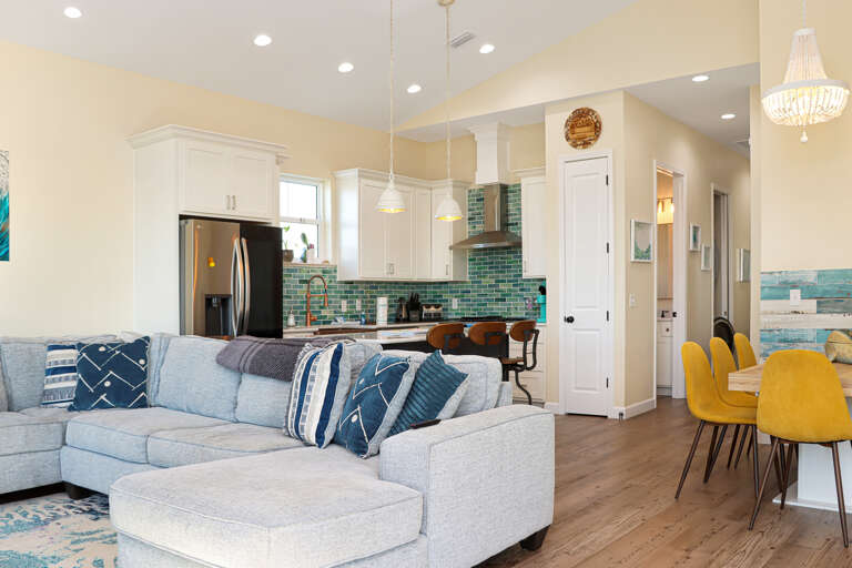 Living Room, Kitchen and Dining Area