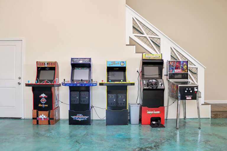 Arcade Games in Converted Garage