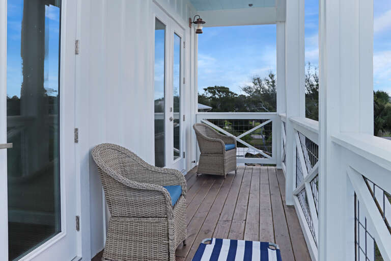Covered Back Deck of Primary Bedroom