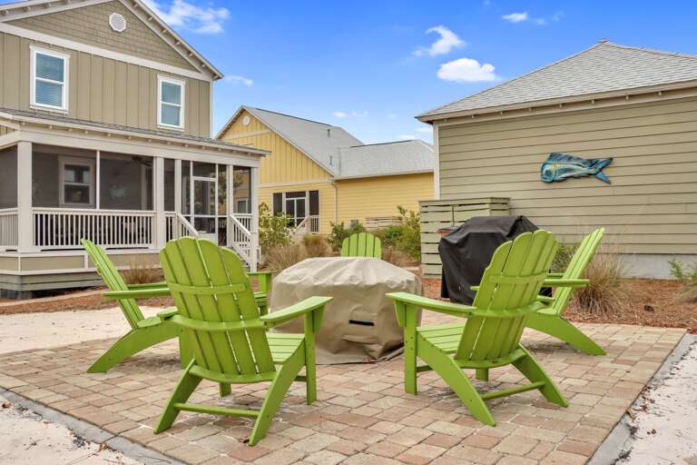 Private Fire Pit in Yard