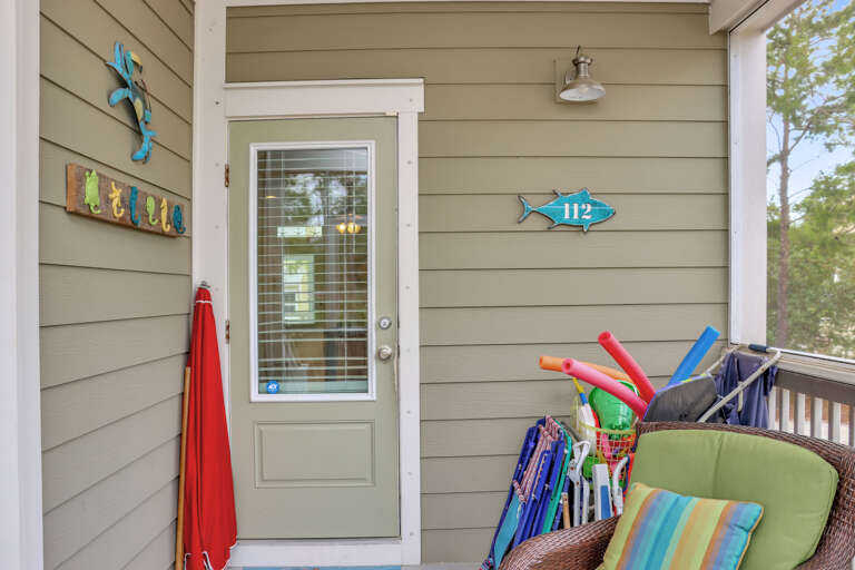 Main Entrance on Screened Porch