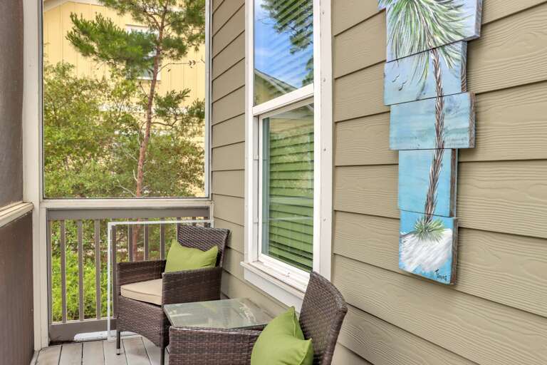 Furnished Screened Porch on Backside of House