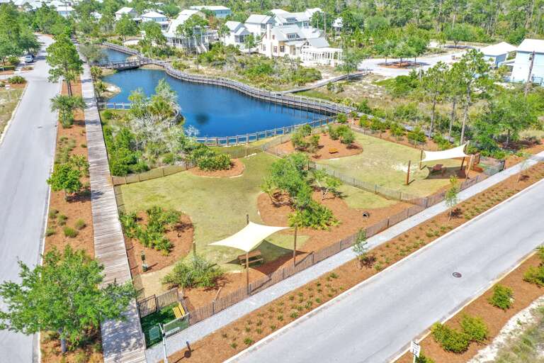 Covered Sitting Areas in Dog Park