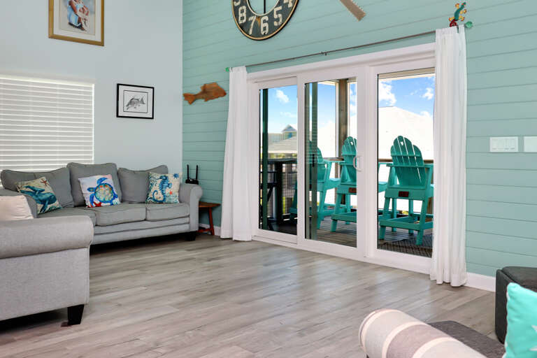 Beachside Living Room with View