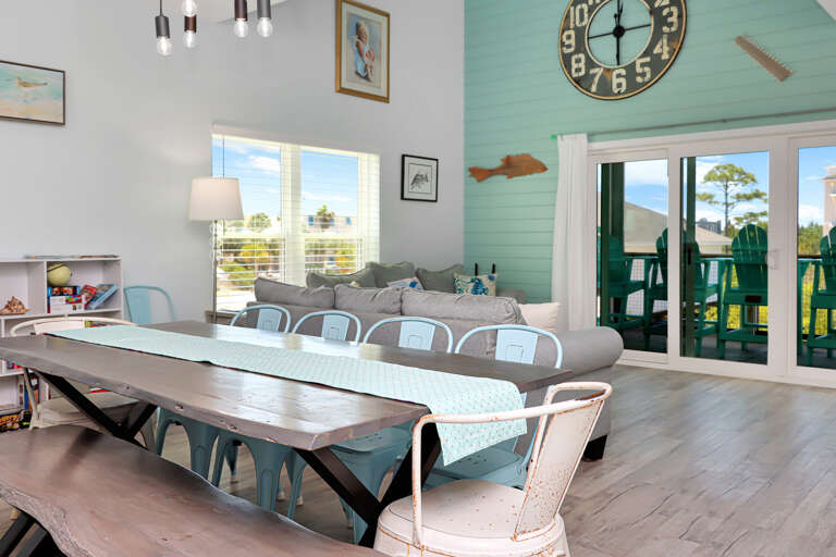 Dining Area and Living Room with Screened Deck