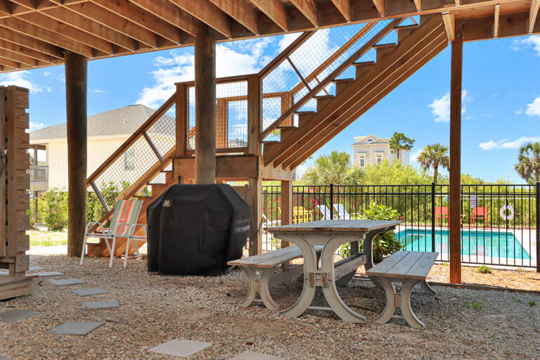 Picnic Area Under House