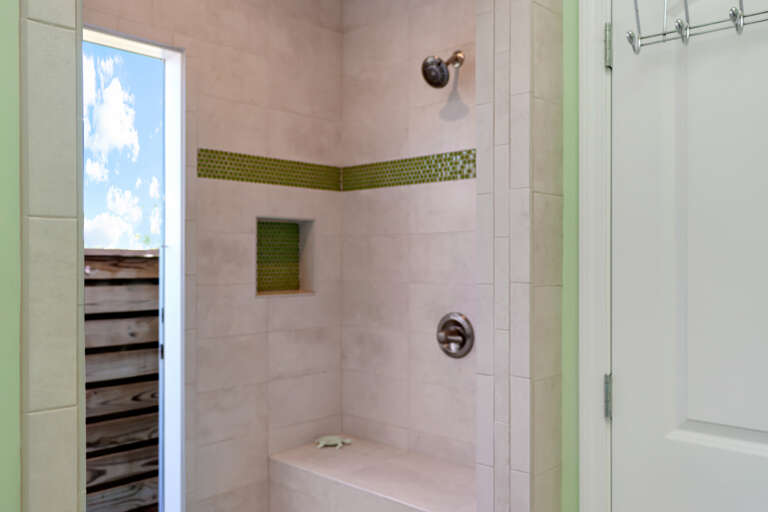 Bedroom 2 - Master Bath Shower that Opens up to Outdoor Shower Deck