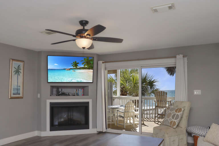 Living Room View onto Beach Front Deck