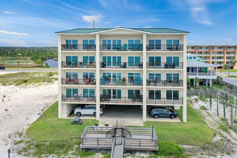 Beachfront Side of Building with Deck
