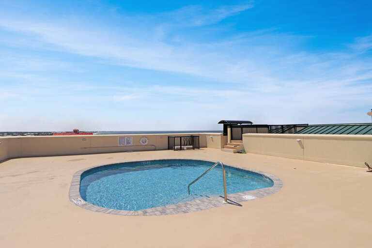 Rooftop Pool with Beach View