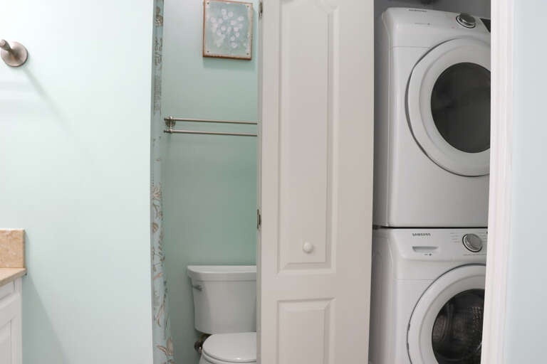 Laundry Closet in Full Bath