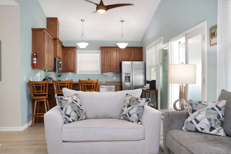 Living Area and Kitchen