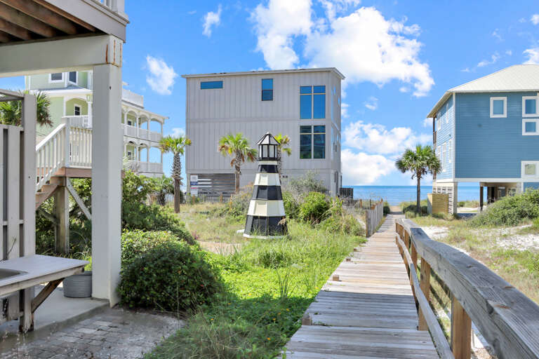 Community Boardwalk Next to House