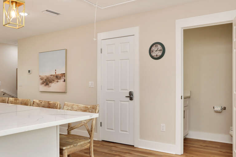 Kitchen Area with Half Bath