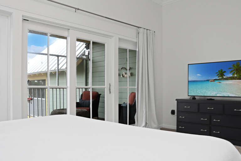 Bedroom 1 with TV and Deck Bedroom 1 with TV and Deck