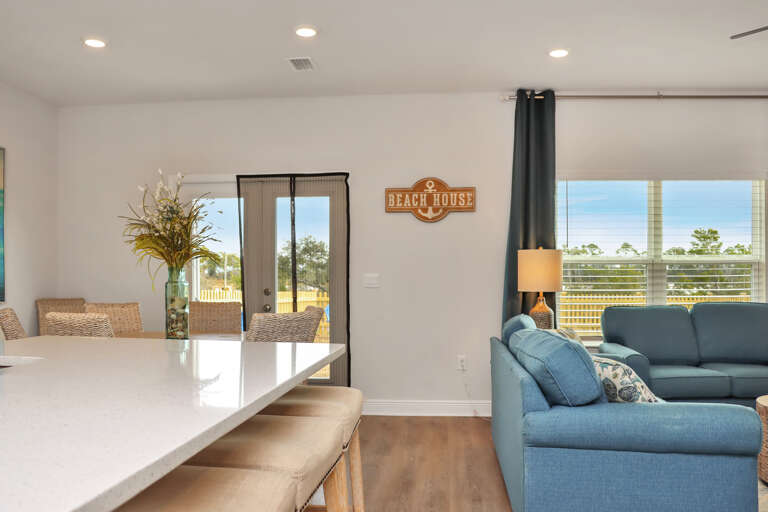 Kitchen and Living Room View