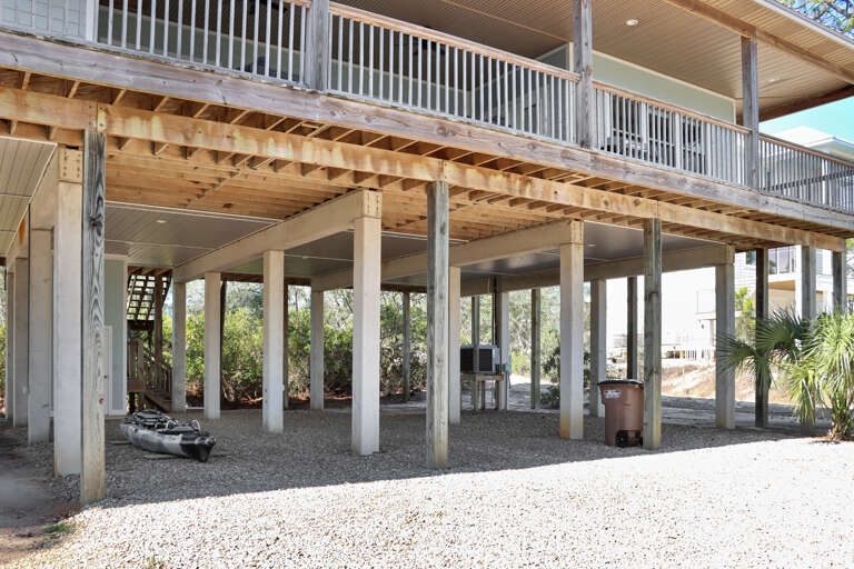 Covered Parking Under House