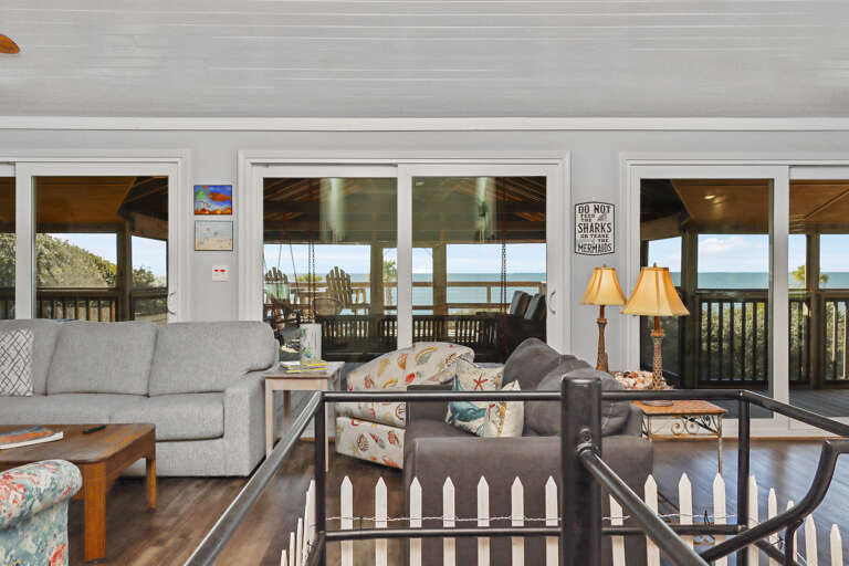 Upstairs Living Area - Beach View