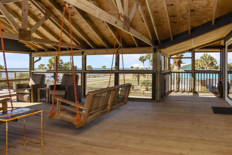 View Down Mexico Beach from Screened Deck