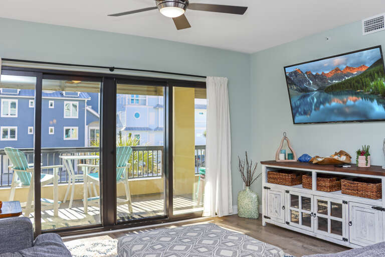 Living Room with Deck and TV
