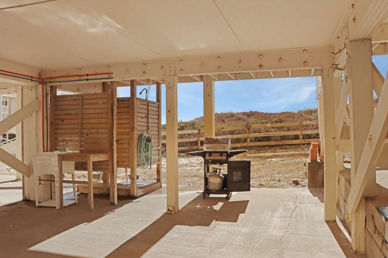 Under House with Outdoor Shower