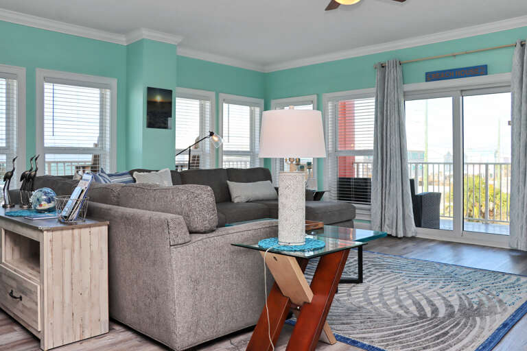 Living Room with Beach View Decks