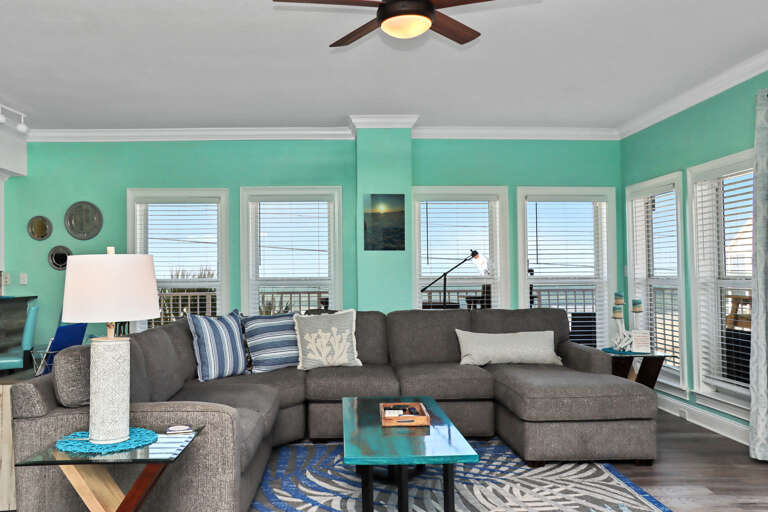 Living Room with Beach Views