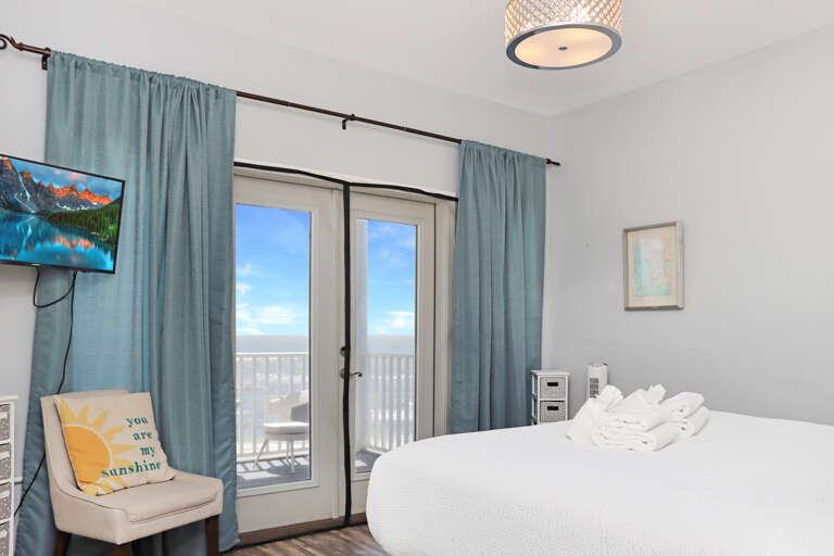 Bedroom 2 with Beachfront Deck