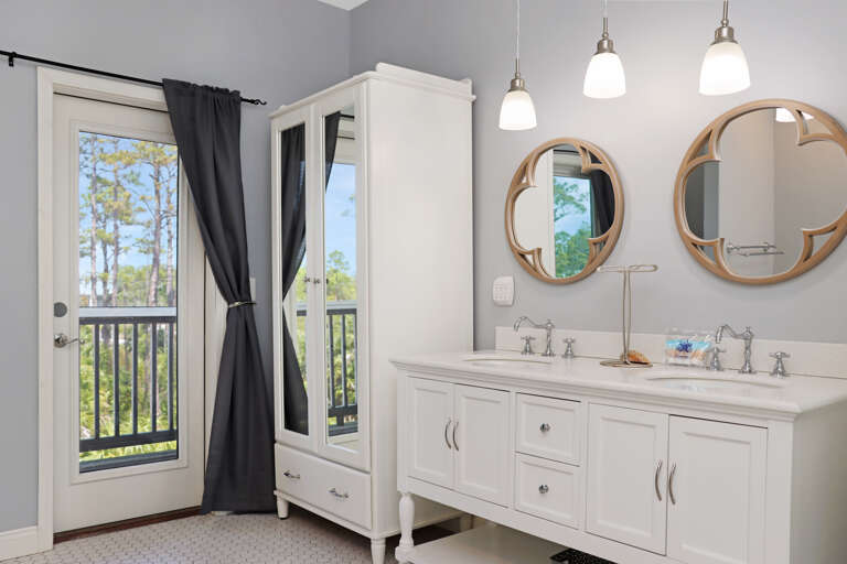 Master Bathroom with Roadside Deck