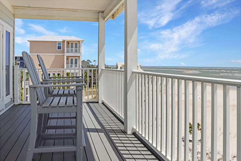 Beachfront Deck off of Master Bedroom