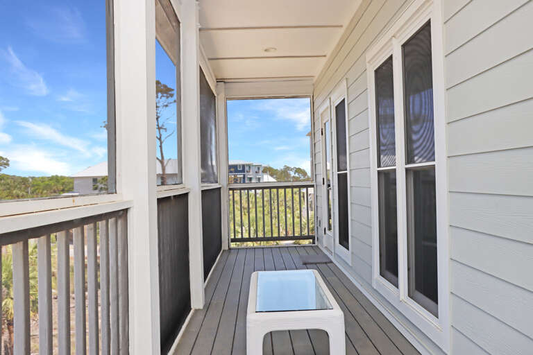 Screened In Roadside Deck on Second Floor